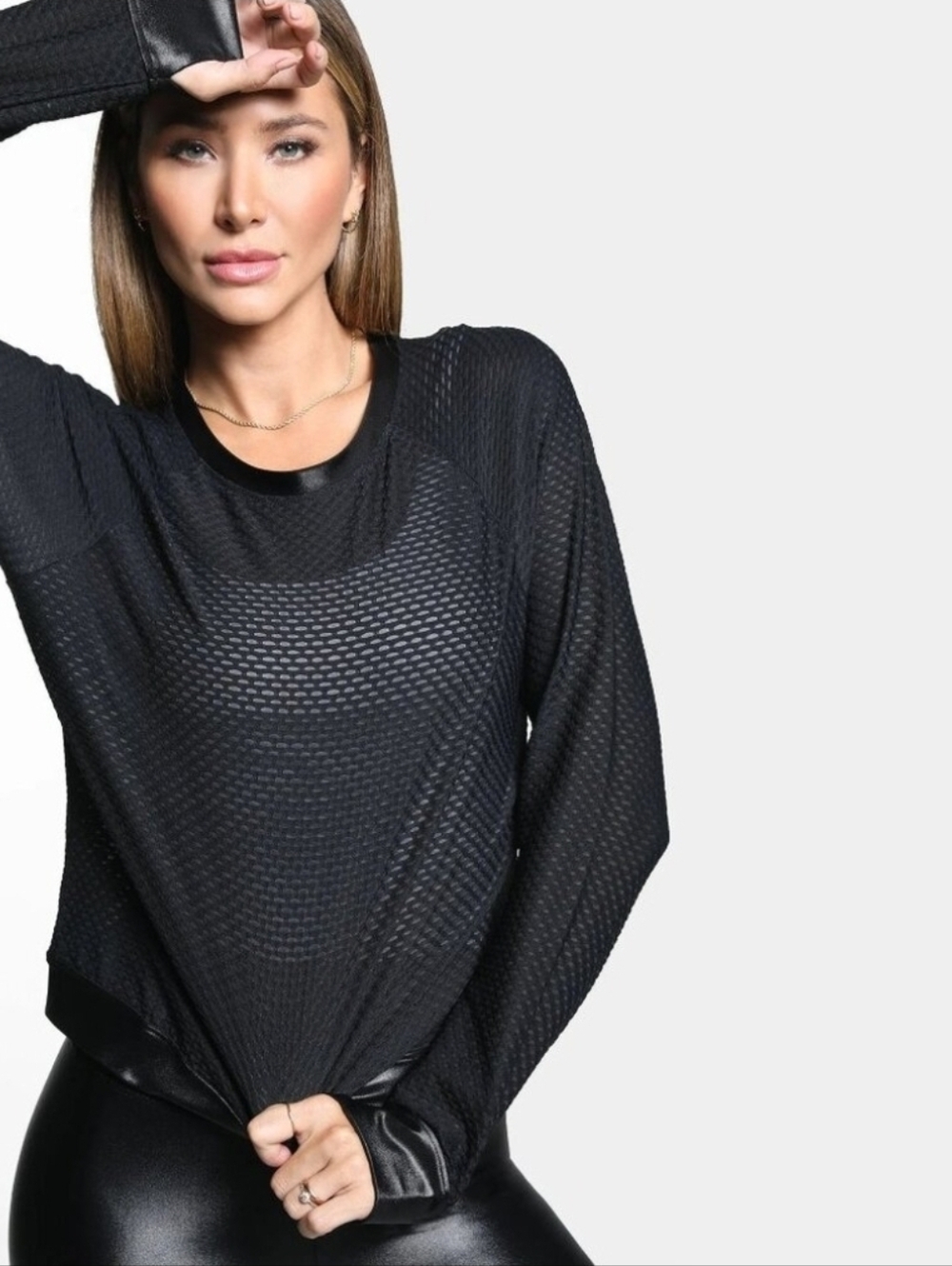 KORAL Sofia Netz Pullover Black Like New Small